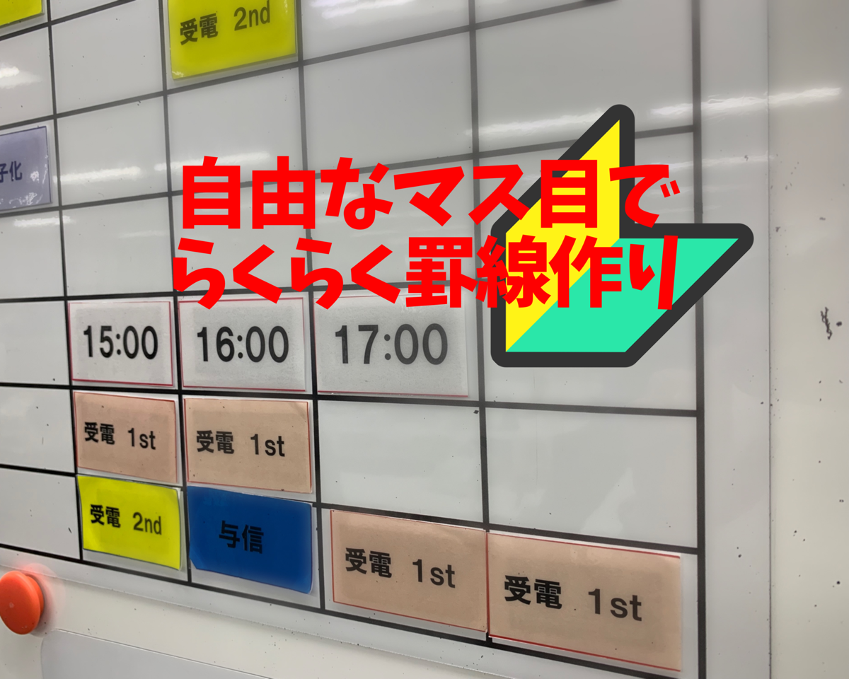 ホワイトボードにオリジナルの罫線が引けちゃう Office Hack